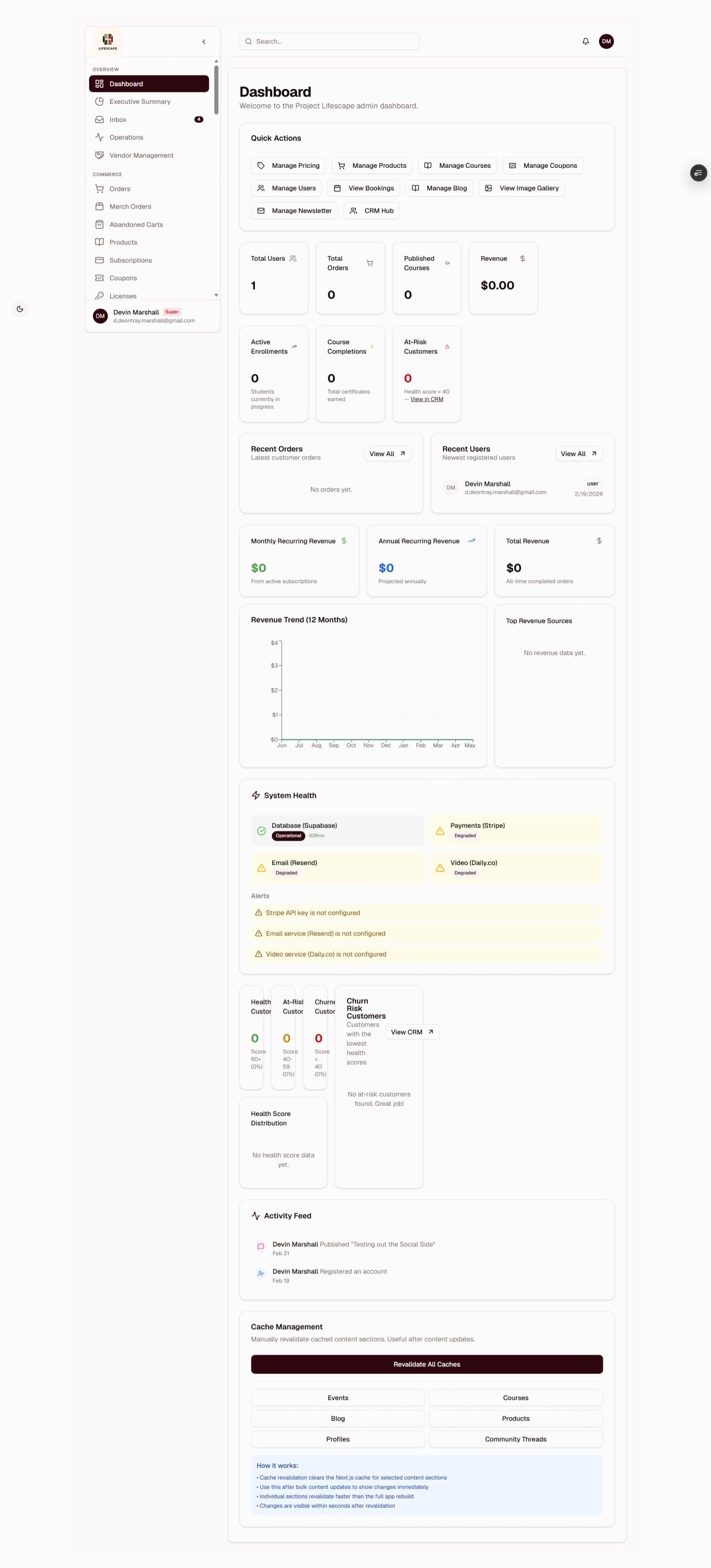 Project Lifescape's Website